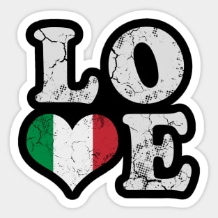 Love Italy Flag  Italia Italian Heritage Family Sticker